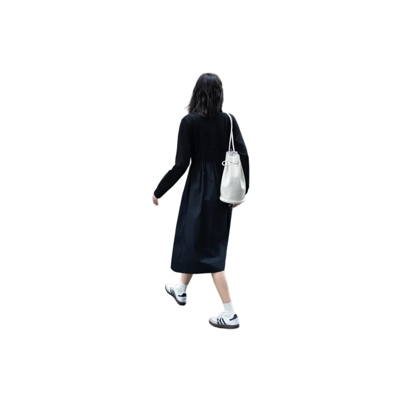 【dme】 Long Sleeved Dresses Women's Black-2