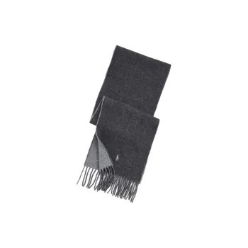 Polo Ralph Lauren Wool Blend Knit Scarves Men's Charcoal