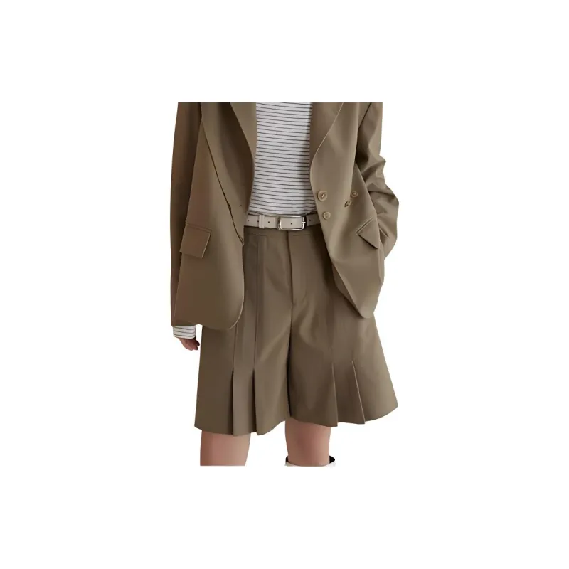 BLUEerror Casual Shorts Women's Burnt Tea Brown-3