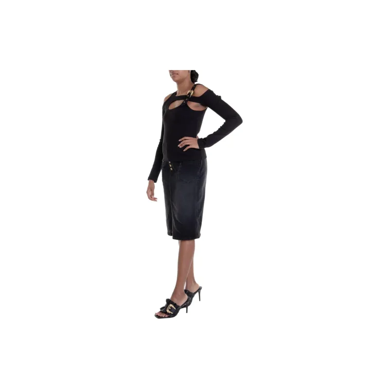 VERSACE JEANS COUTURE Cut-Out Detailed Midi Dress-3