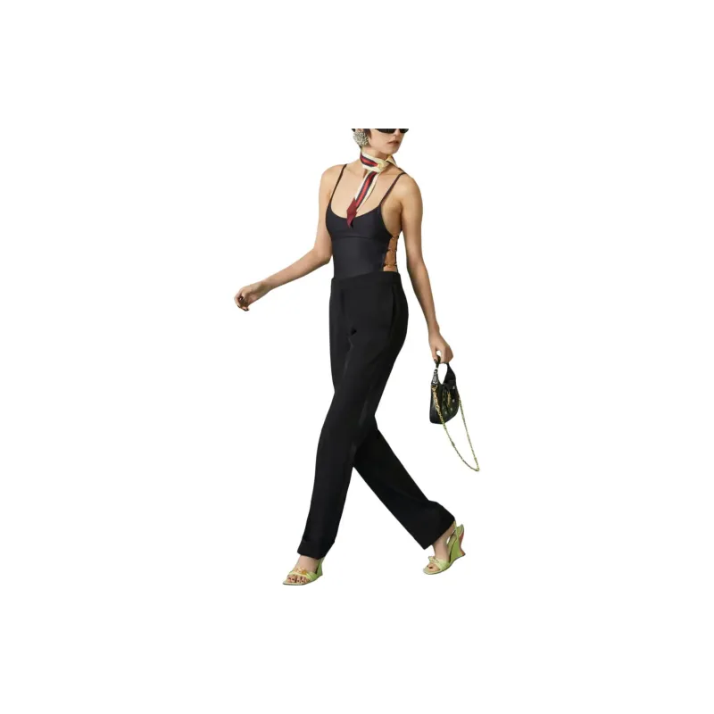 GUCCI Sparkling Swimsuit With Horsebit 'Black'-2