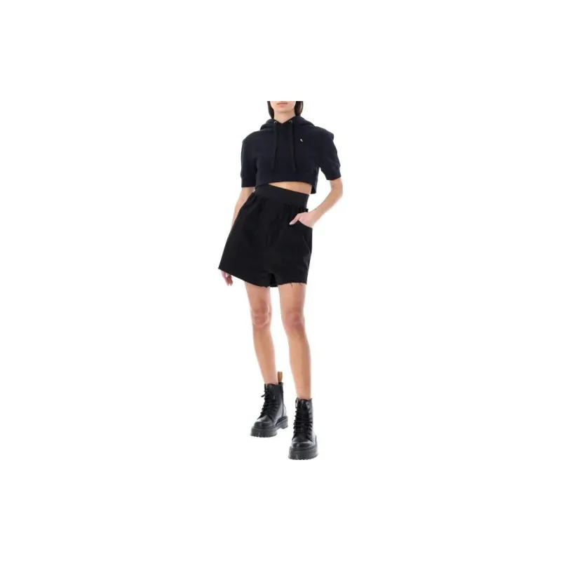 RAF SIMONS High waisted Cotton Shorts-3