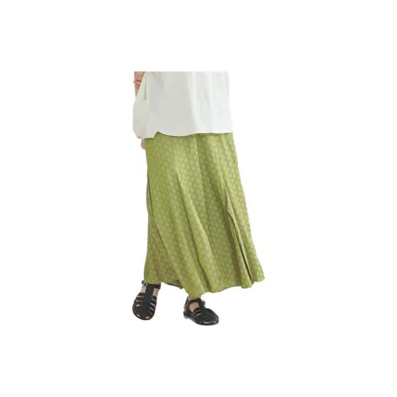 Beams Casual Long Skirts Women's Green-4