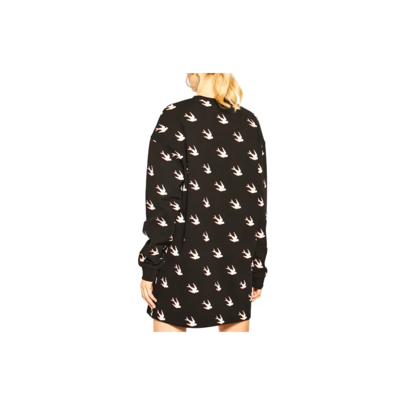 McQ Alexander McQueen Long Sleeved Dress Women's Black-3