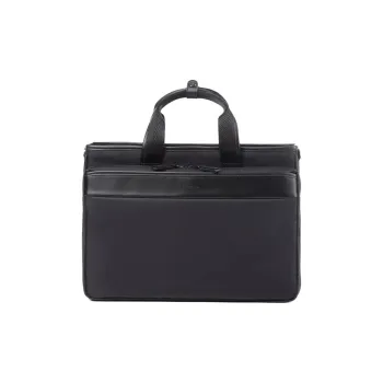 SAMSONITE Fabric With Cow Leather Briefcase, Handbag Men's Marine Blue