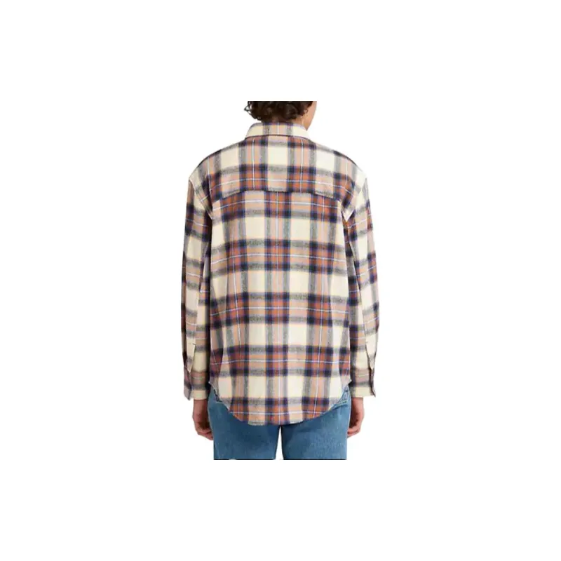 Timberland Flannel Overshirt Shirt Women's Burnt Ochre-4