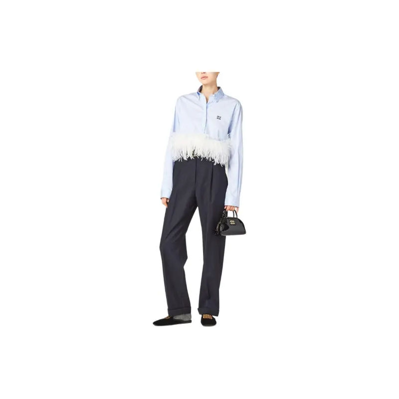MIU MIU SS24 Shirt Women's Sky Blue-1