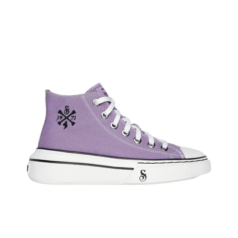 Snoop Dogg x Skechers SNOOP Anti-Slip Wear-Resistant High-Top Canvas Shoes Women's Purple-1