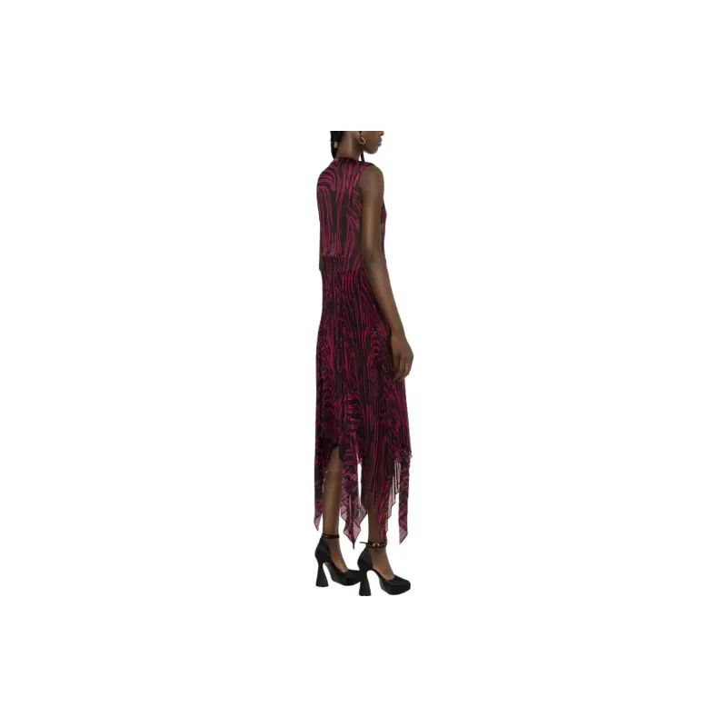 VERSACE Sleeveless Dresses Women's Rose Red-3