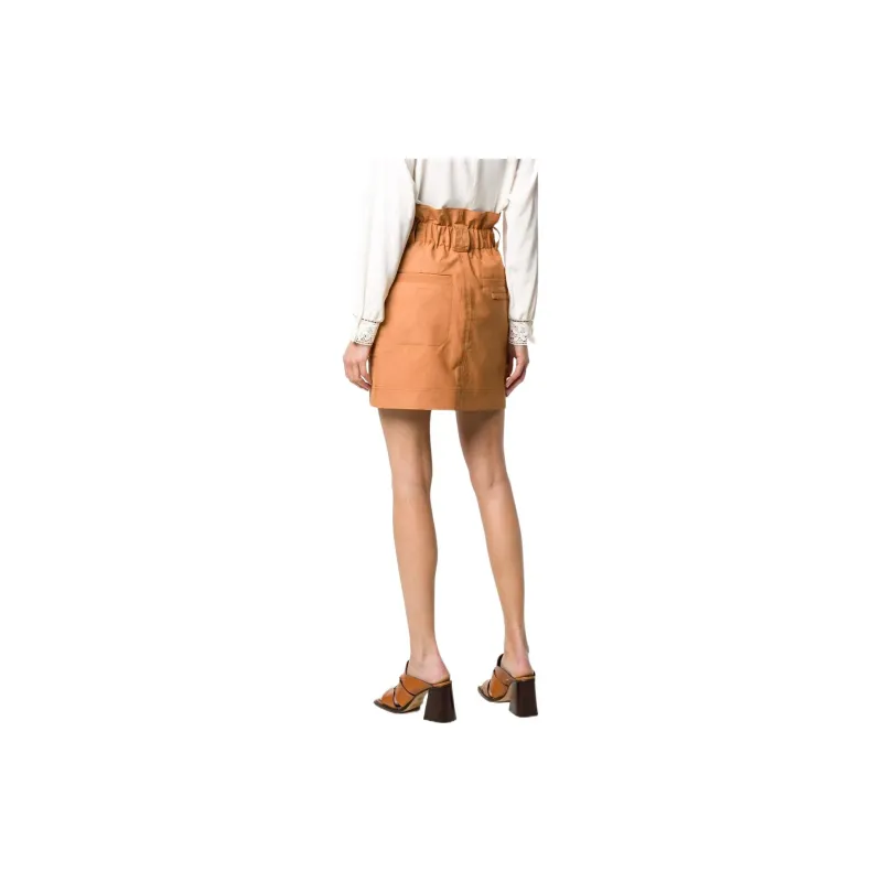 FENDI Casual Short Skirts Women's Brown-3