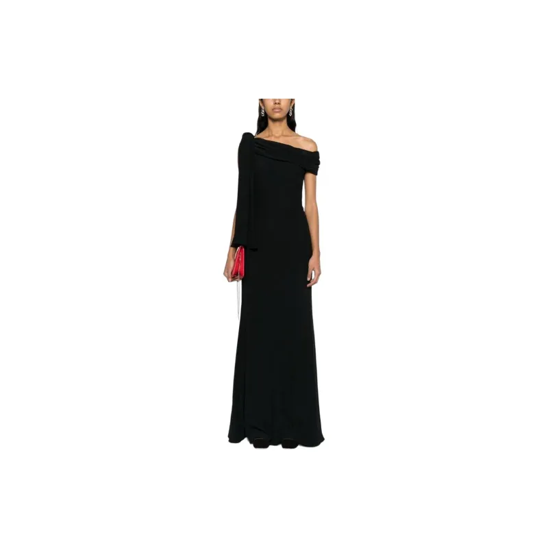 Alexander McQueen Draped Off shoulder Gown-2