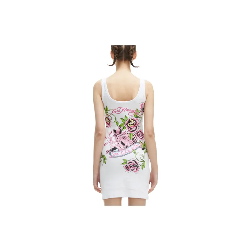 Ed Hardy SS22 Dress Women's White-2