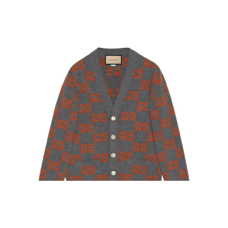 GUCCI Gg Supreme jacquard Wool Cardigan-4