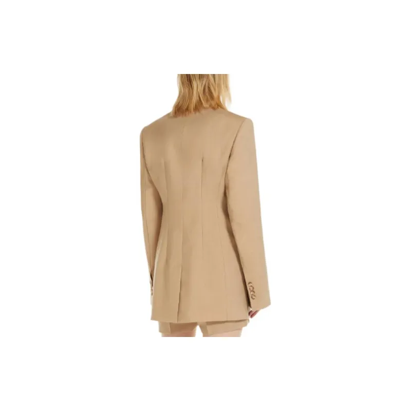 SportMa Benares Collection Slim Fit Tailored Blazer Business Suit Women's Beige-3