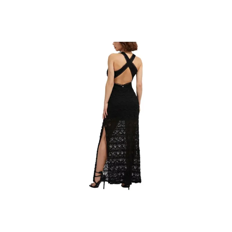 GUESS Back Neckline Dress Sleeveless Dress Women's Black-2