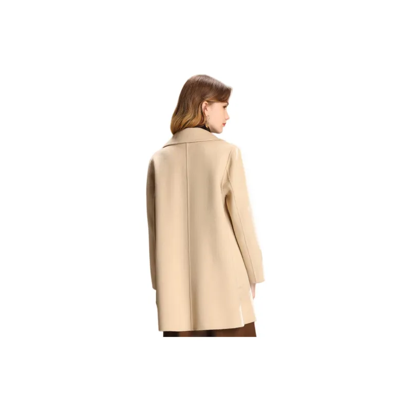 FENHONGMALI Coats Women's Beige-2