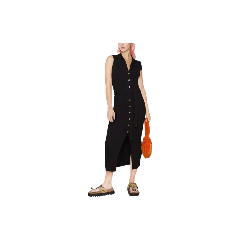 NANUSHKA Aubree Rib-knit Midi Dress-1