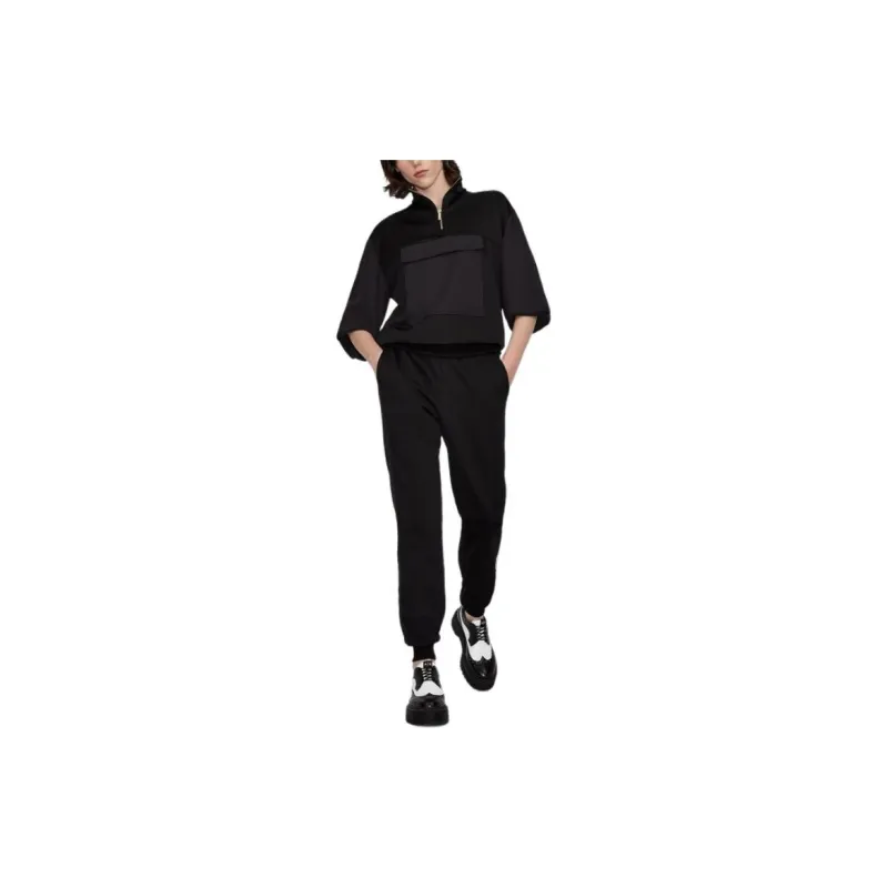 ARMANI EXCHANGE Knitted Sweatpants Women's Black-3