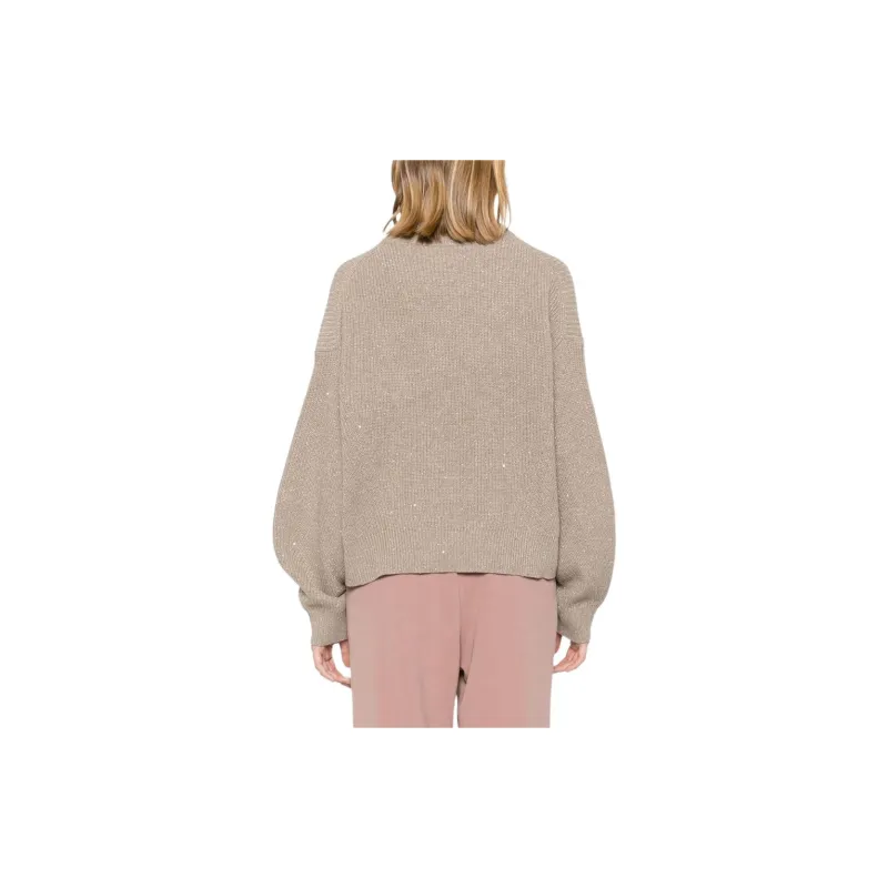 Brunello Cucinelli Sequin Embellished Knitted Jumper-2