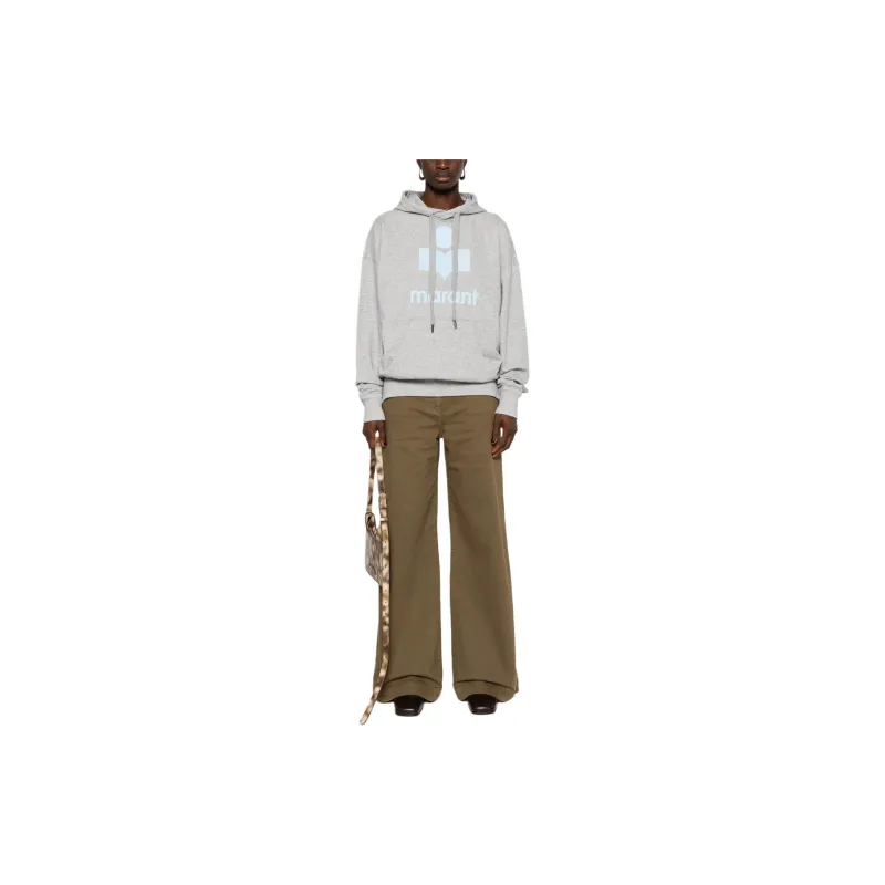 ISABEL MARANT ETOILE Mansel Logoo Printed Drawstring Hoodie-1