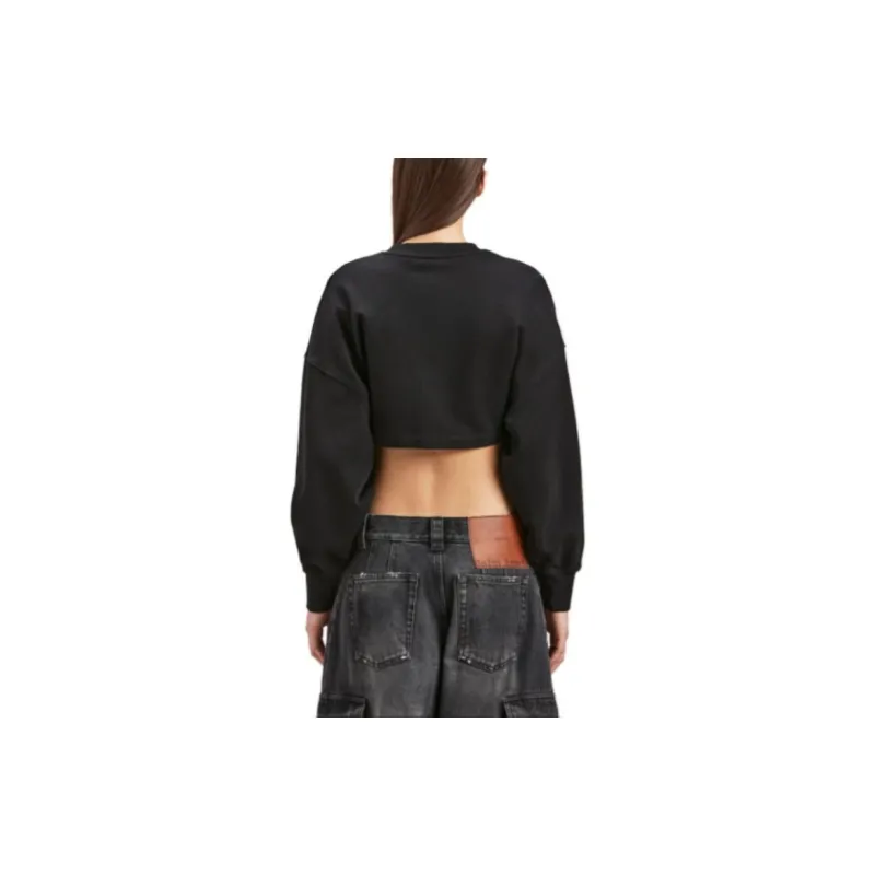 PALM ANGELS Ruched detail Cropped Sweatshirt-2