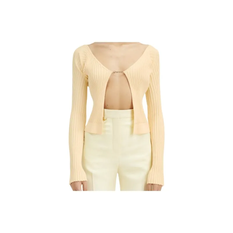 Jacquemus Logo Plaque Long Sleeved Cardigan-1