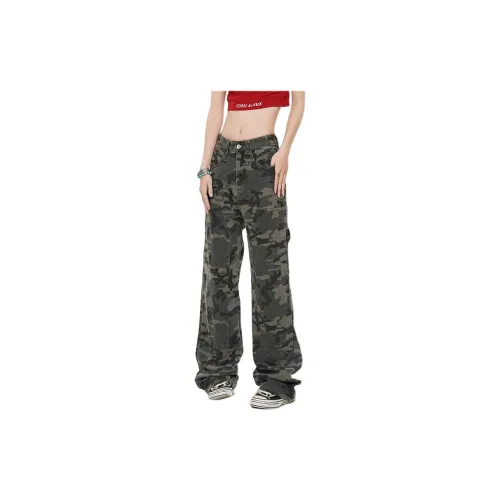 YINLEI Jeans Women's Camouflage