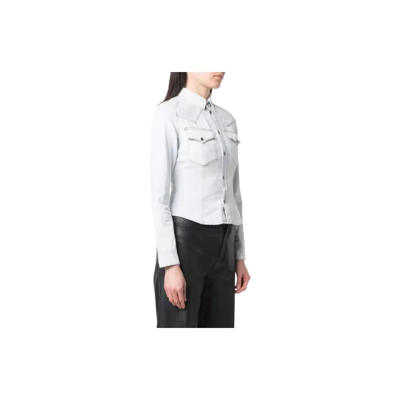 DIESEL Denim Jackets Women's Light Blue-1