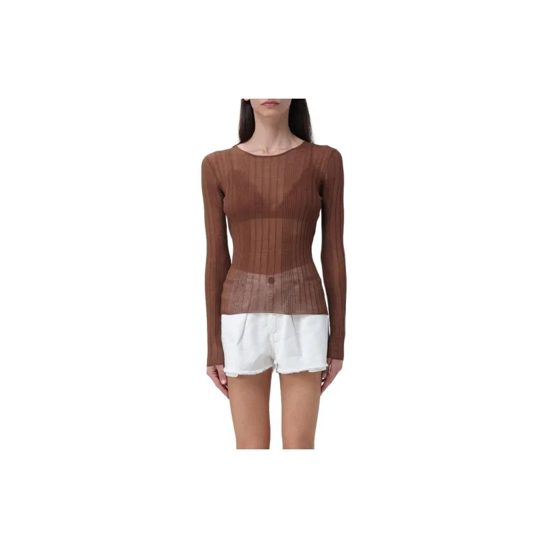 PINKO Semi Sheer Ribbed Jumper-2