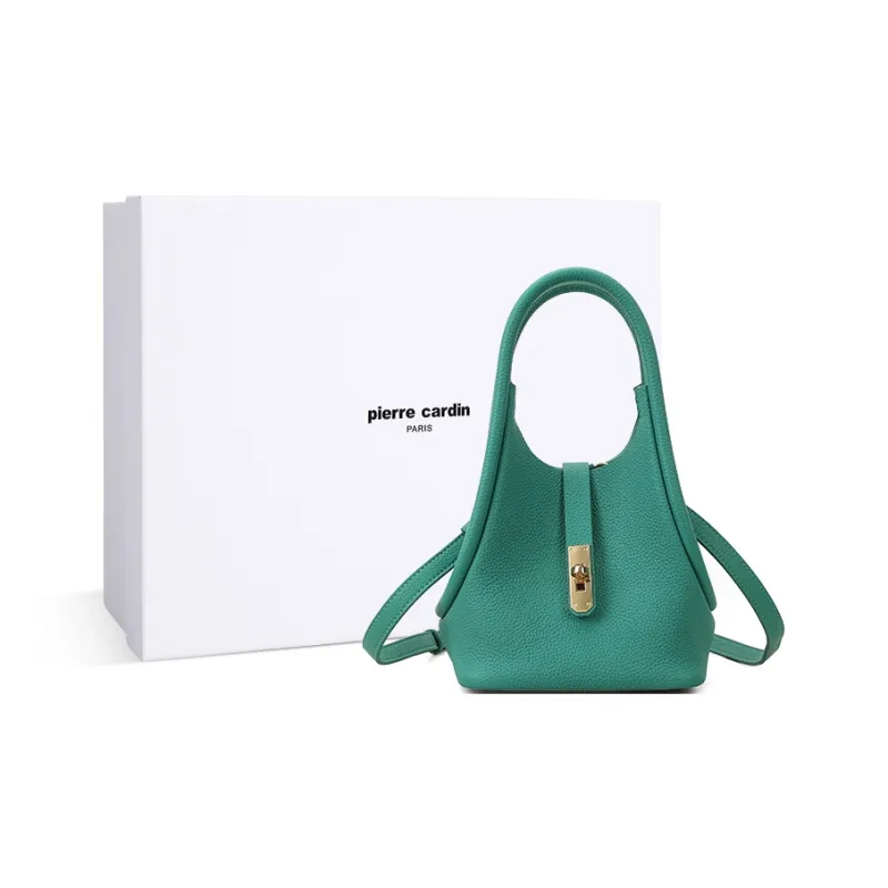 PIERRE CARDIN Cow Leather Shoulder Bag Regular Women's Black/Green/Brown/Red-7