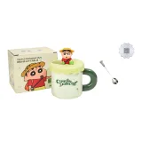 Crayon Shin-Chan Doll Mug Green (with Spoon+Gift Box Set)