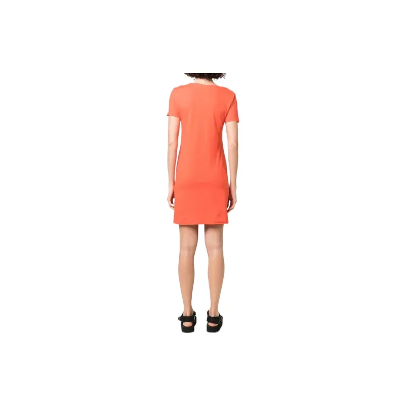 MOSCHINO Short Sleeved Dresses Women's Orange-2