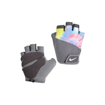 Nike Fitness Gloves Wear-Resistant Gray Polyester Polyamide Female