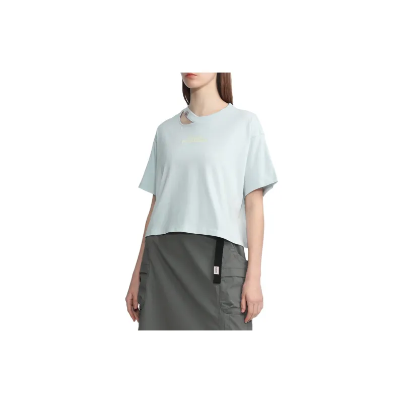 MUSIUM DIV Cut out detail Cropped T shirt-2
