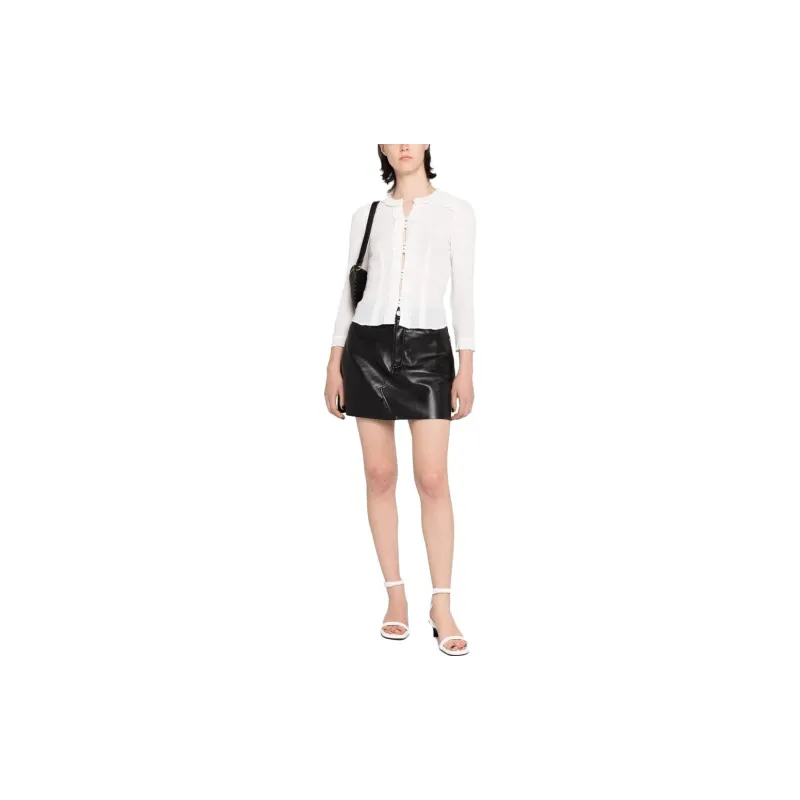 ISABEL MARANT Georgia Ruffled Semi sheer Blouse-1