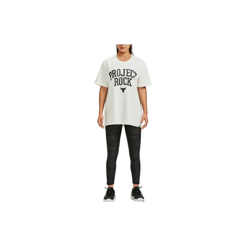 Under Armour Johnson Drop Shoulder Sleeve T Shirt Women's Ivory White-2