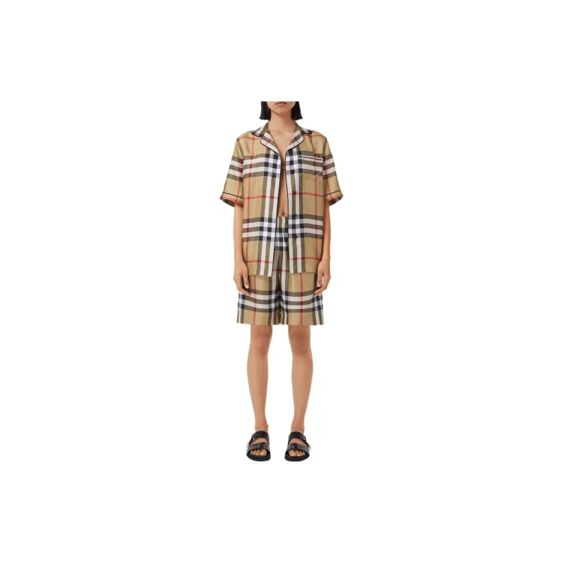 Burberry Check detail Shorts-3