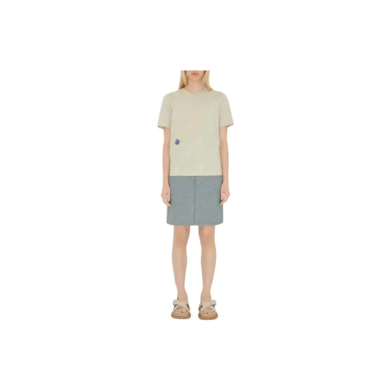 Burberry Equestrian Knight Printed Crewneck T Shirt-1