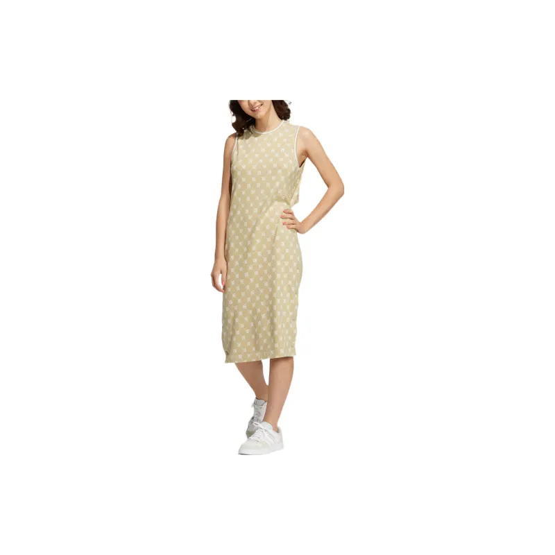 Adidas Neo Sleeveless Dress Women's Beige-1