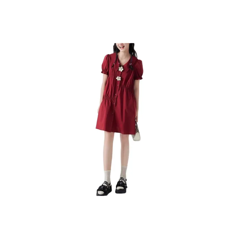 ZIHAN Short-Sleeved Dresses Women's-10