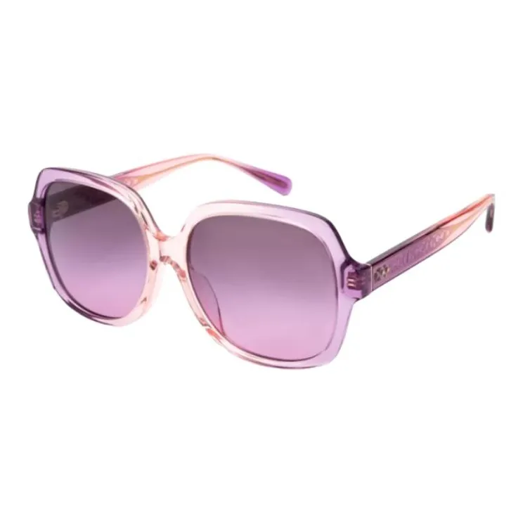 COACH Plate Frame Square Sunglasses Unisex Purple-0