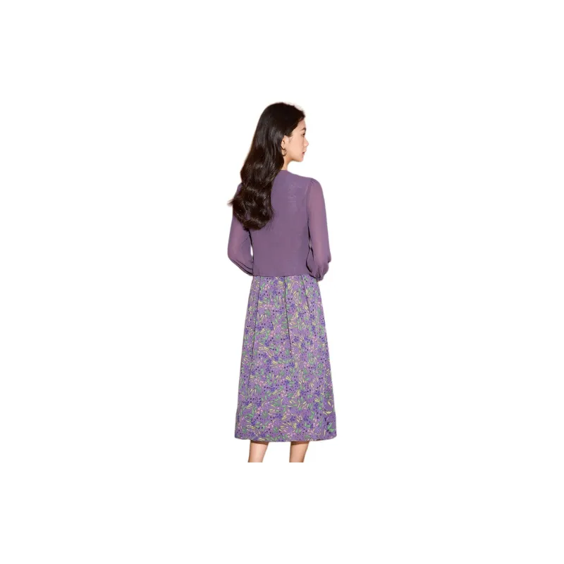 Mylan Two Piece Skirt Sets Women's Purple-5