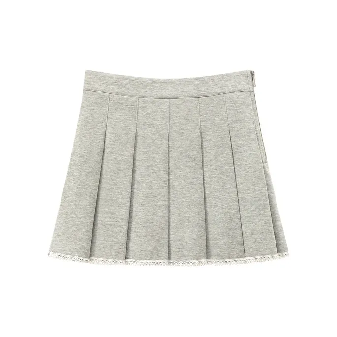 CHUU Casual Short Skirts Women's Light Heather Gray-1