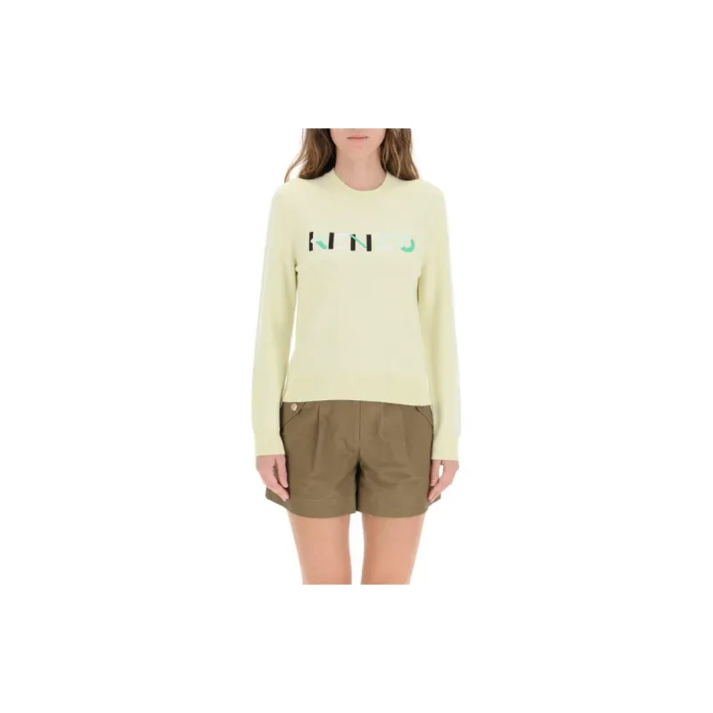 KENZO Cashmere Sweaters Women's Yellow-1