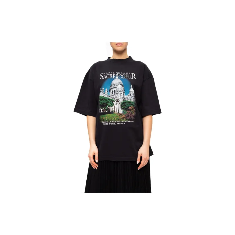 Balenciaga Sacré Cœur T Shirt 'Black'-3