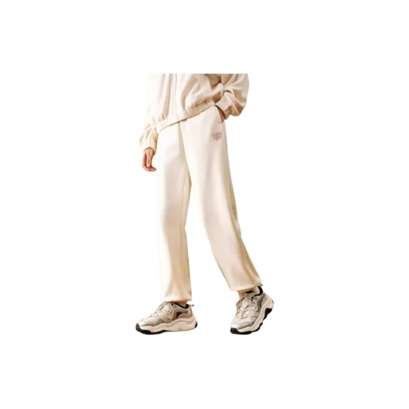 Anta Life Collection Knitted Sports Pants Women's Vanilla Ecru-1