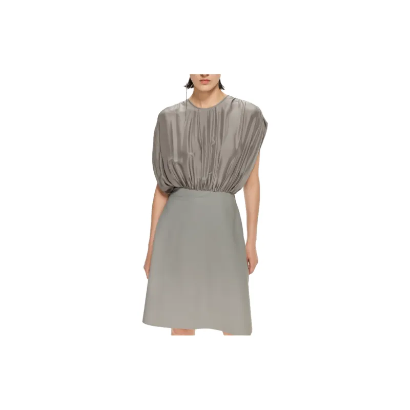 Jiangnan Commoner Sleeveless Dress Women's Cool Beige Gray 057-1