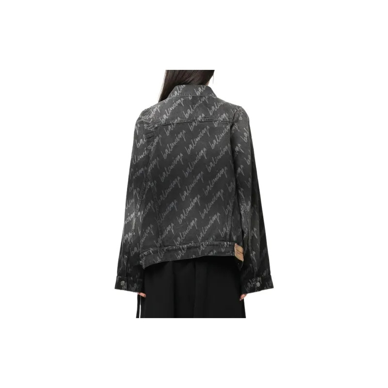 Balenciaga Jacket Loose Fit Style Women's Black-2