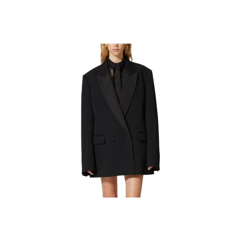 Valentino Double Breasted Straight Hem Blazer-3