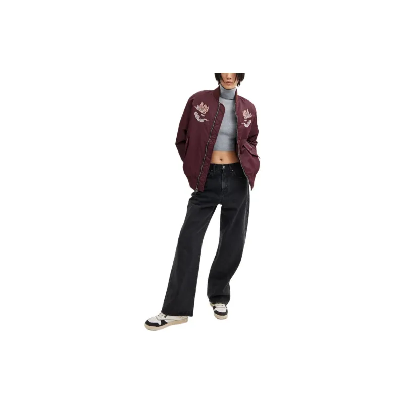COACH SS24 Jackets Coats Women's Burgundy-1